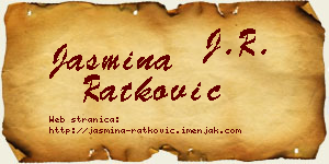 Jasmina Ratković vizit kartica